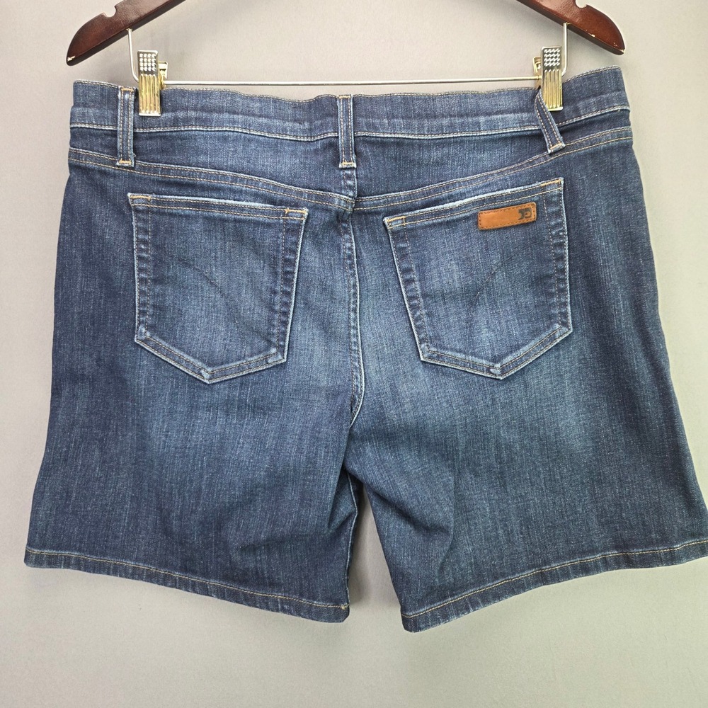 Joe's Jeans Denim Shorts Dark Wash Stretch Size 31 Blue Mid Rise Bermuda 3861 - Picture 8 of 8